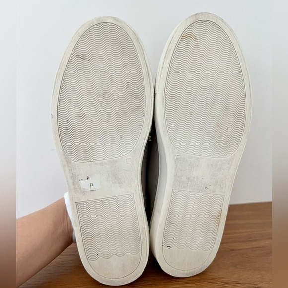 Women's Taupe Leather Sneakers - Picture 10 of 10